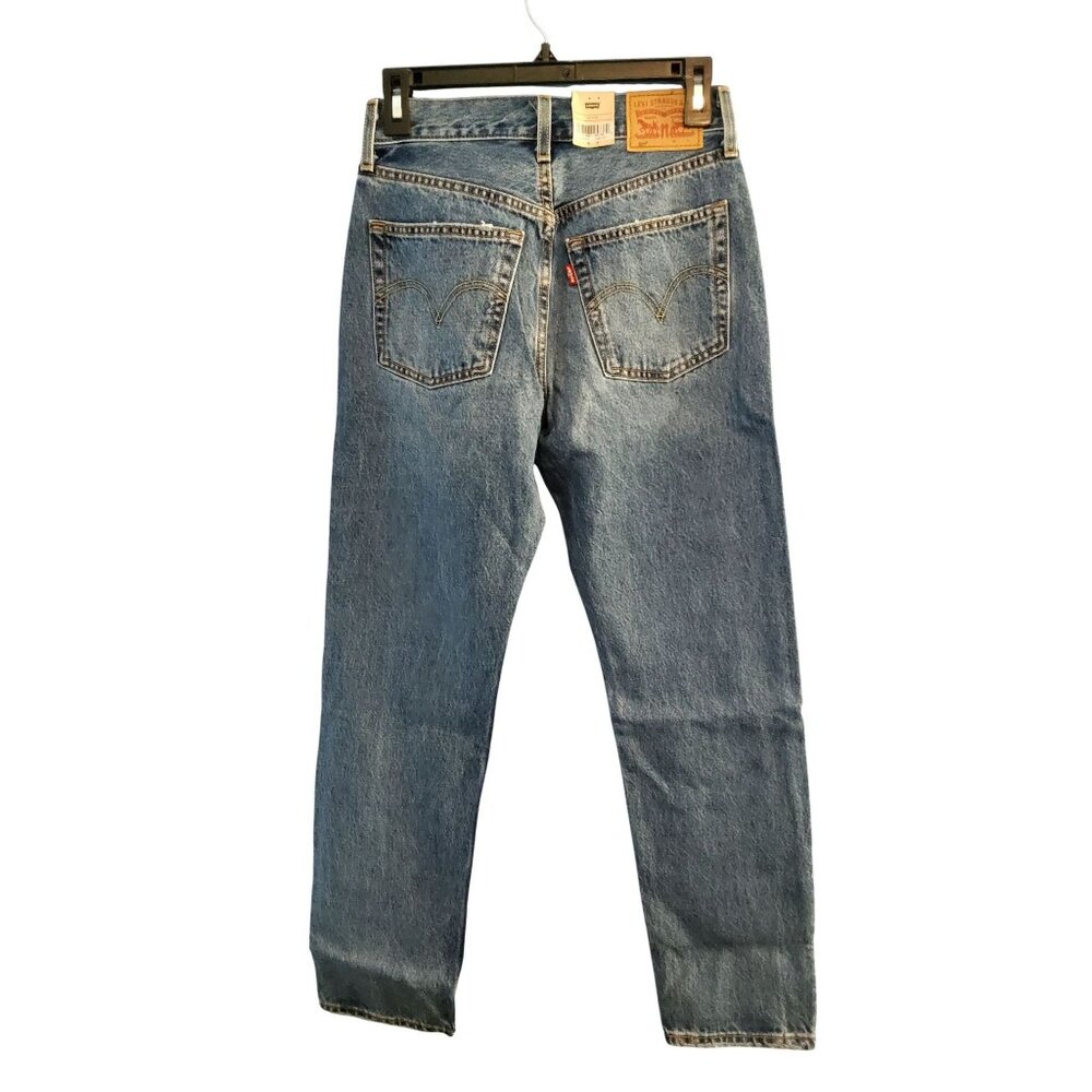 Levis 501Womens Original Fit Medium Wash Denim Jeans Size 25/30 Straight Leg - Picture 4 of 10